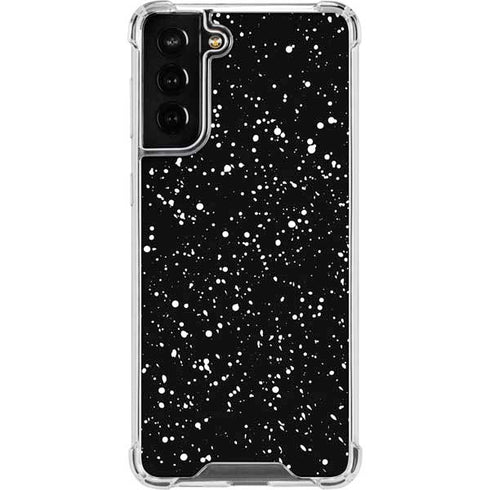 Black Speckle Galaxy S21 FE Clear Case